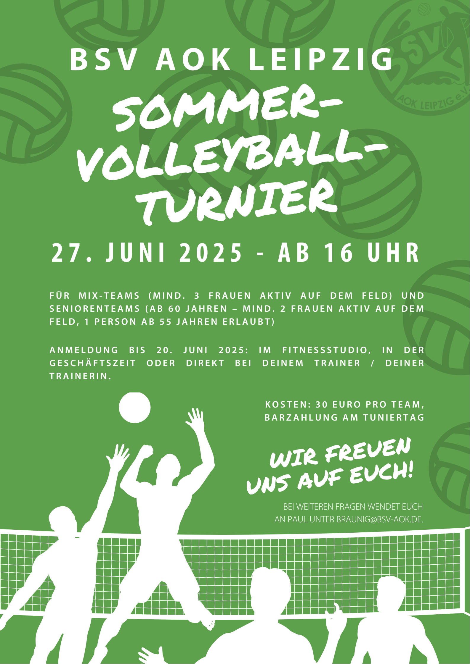 Aushang Sommervolleyballtunier