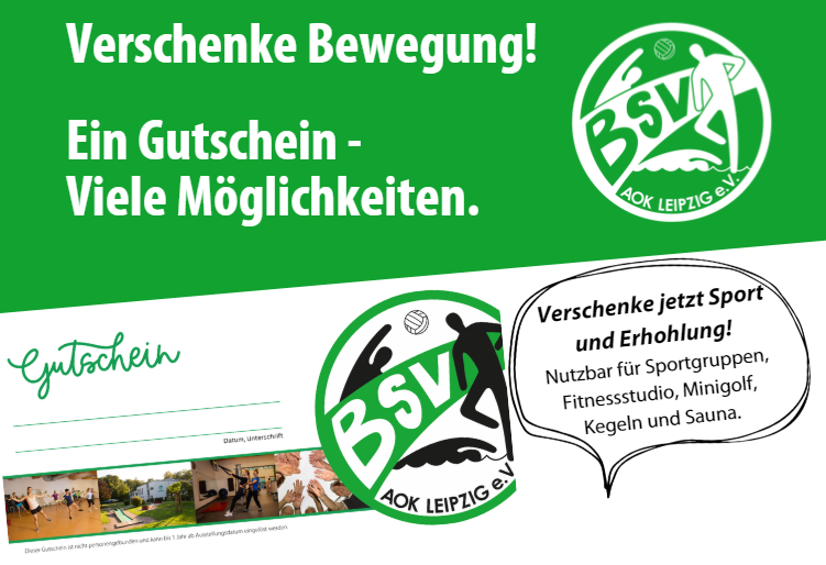 Verschenke Bewegung - Ein Gutschein viele Möglichkeiten