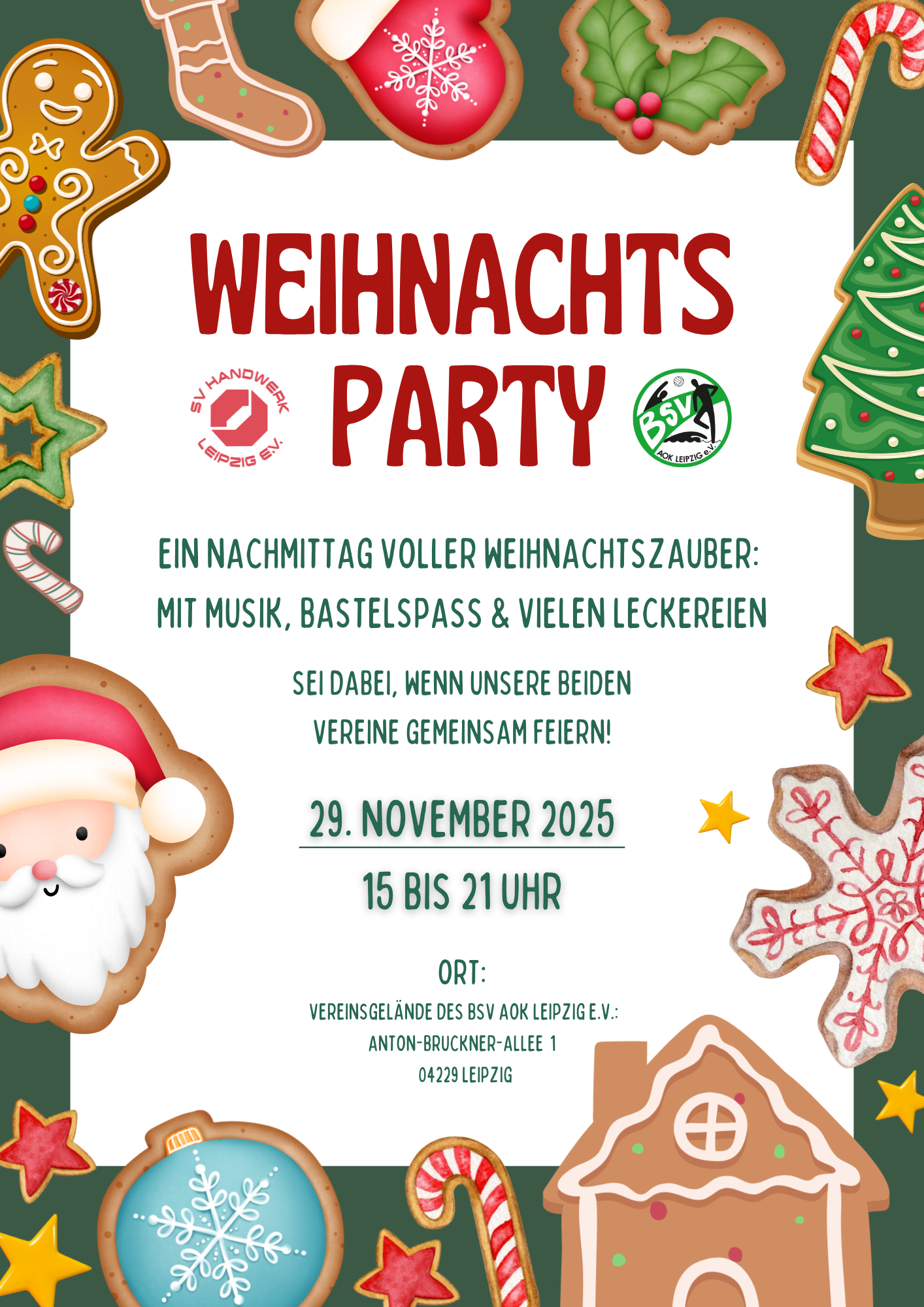 Einladung zur Weihnachtsfeier im BSV
