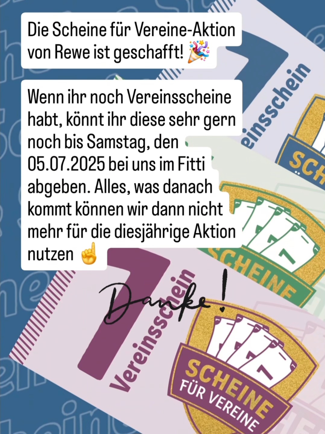 Update: Scheine für Vereine