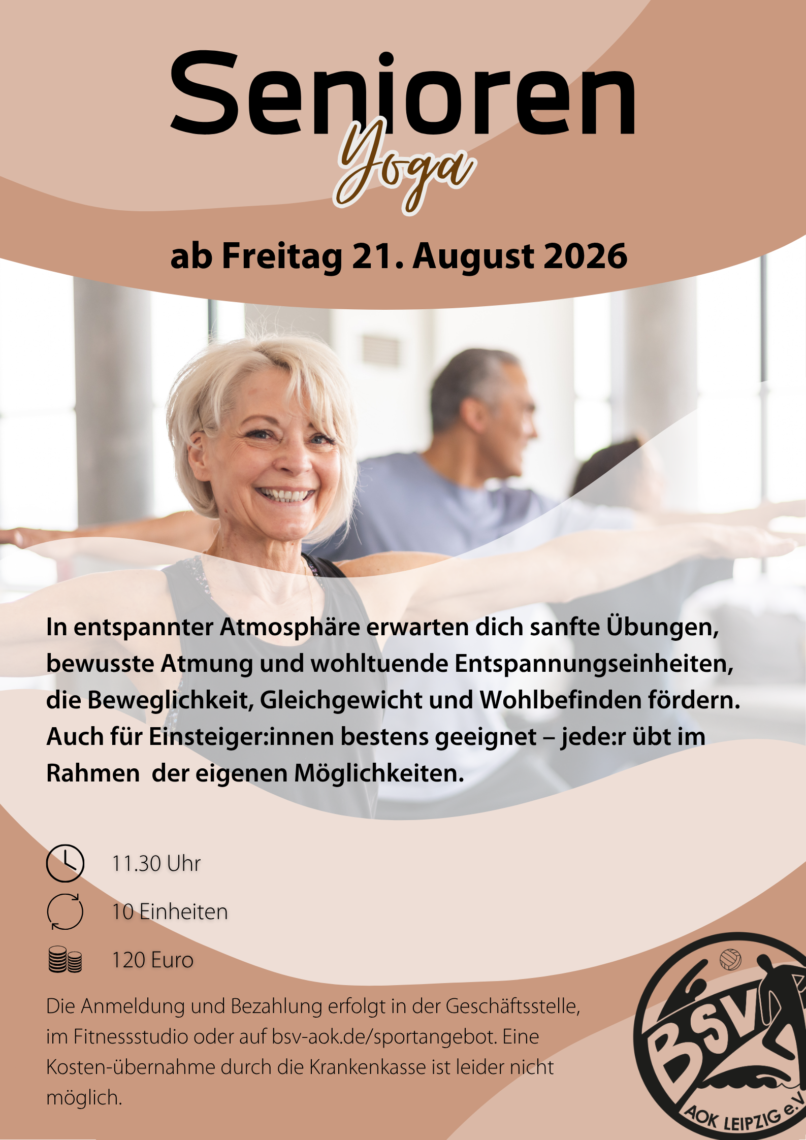 Neues Kursformat: Senioren-Yoga