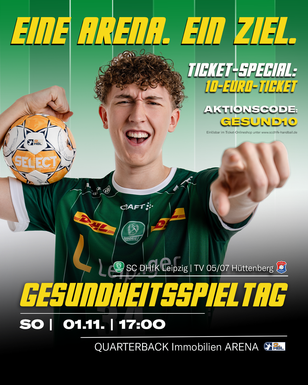 Handball erleben für nur 10 € am 01.11.2026