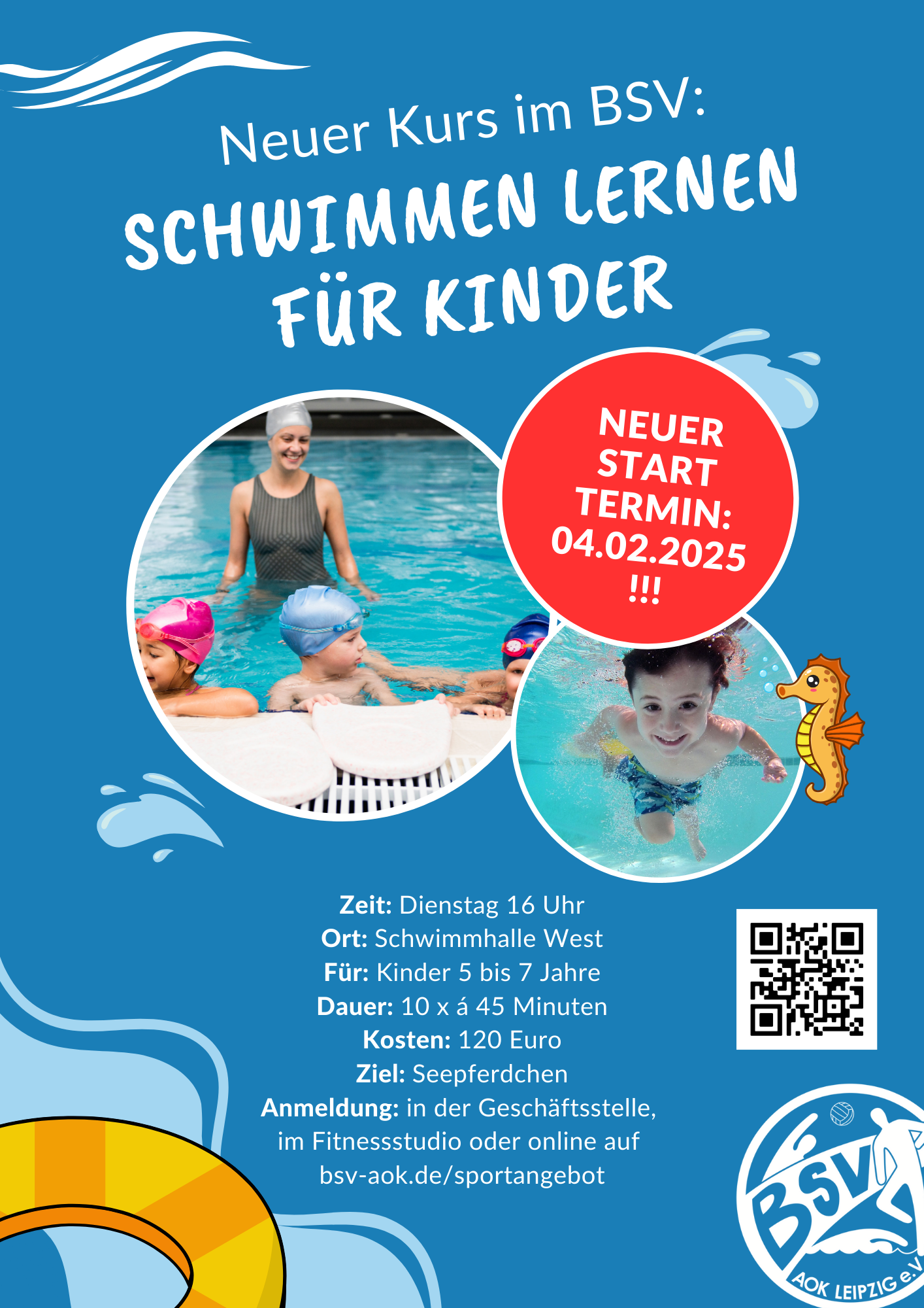 Kinderschwimmen startet später!